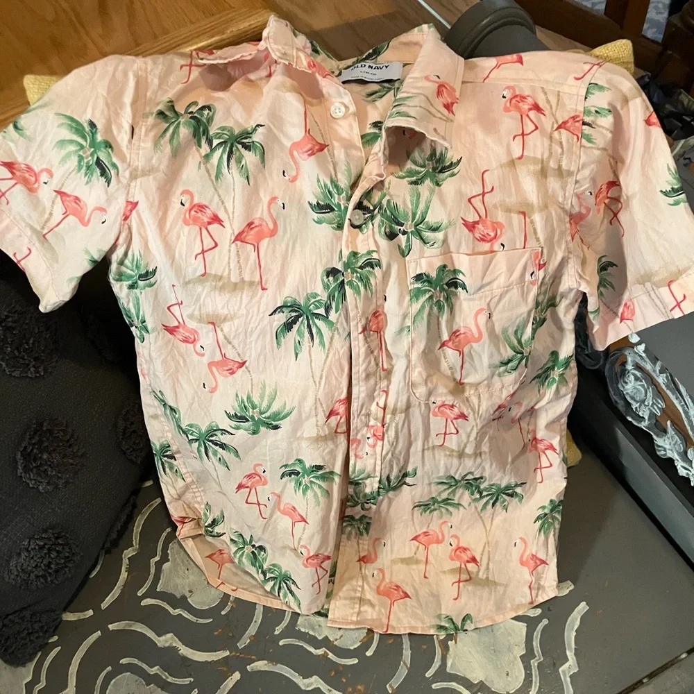 Boy’s Tropical Flamingo Shirt
